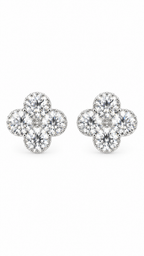 14K ARETES DIAMANTE DE LABORATORIO