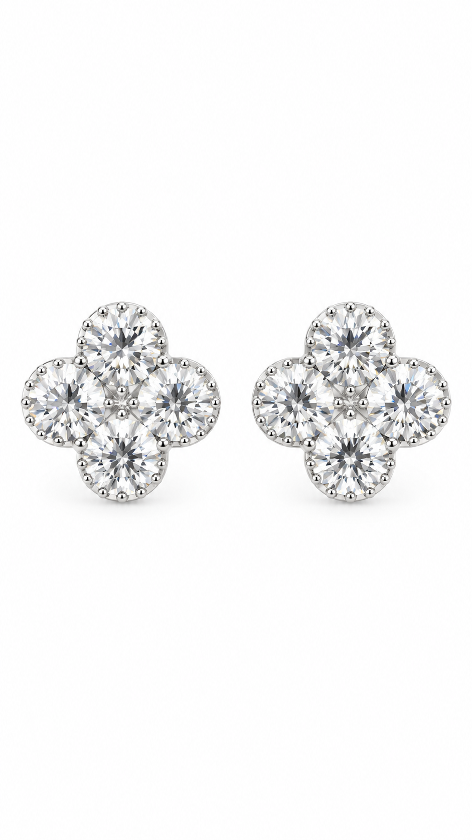 14K ARETES DIAMANTE DE LABORATORIO