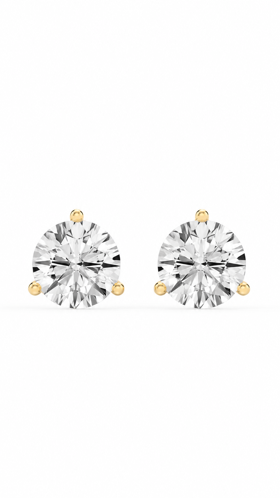 14K ARETES DIAMANTE DE LABORATORIO