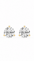 14K ARETES DIAMANTE DE LABORATORIO