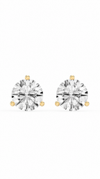 14K ARETES DIAMANTE DE LABORATORIO