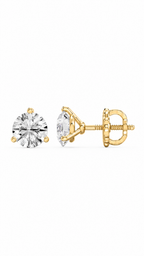 14K ARETES DIAMANTE DE LABORATORIO