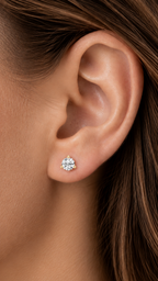 14K ARETES DIAMANTE DE LABORATORIO