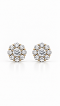 14K ARETES DIAMANTE DE LABORATORIO