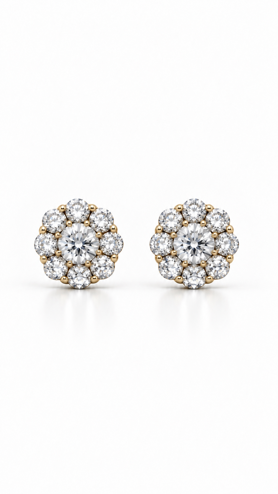 14K ARETES DIAMANTE DE LABORATORIO