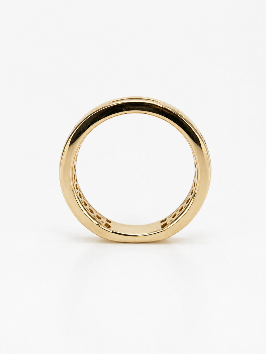 14KT ANILLOS DE COMPROMISO DE HOMBRE CON DIAMANTES DE LAB