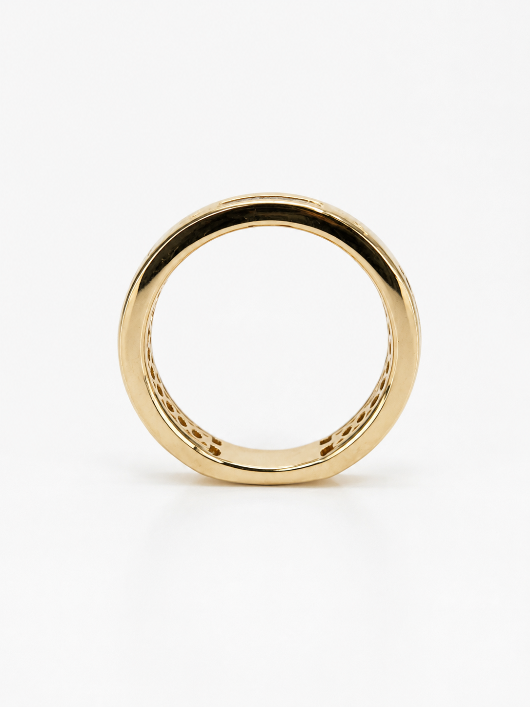 14KT ANILLOS DE COMPROMISO DE HOMBRE CON DIAMANTES DE LAB