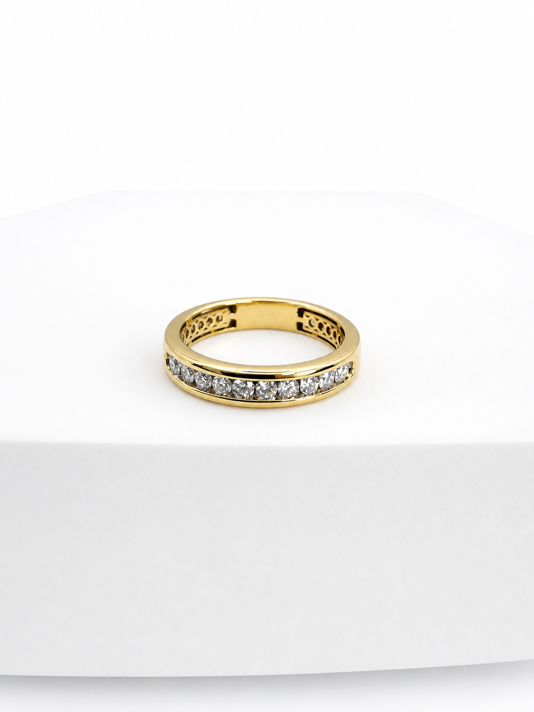 14KT ANILLOS DE COMPROMISO DE HOMBRE CON DIAMANTES DE LAB