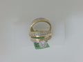 14k Yellow Gold Set Diamond Wedding Ring De Laboratorio 8.9g