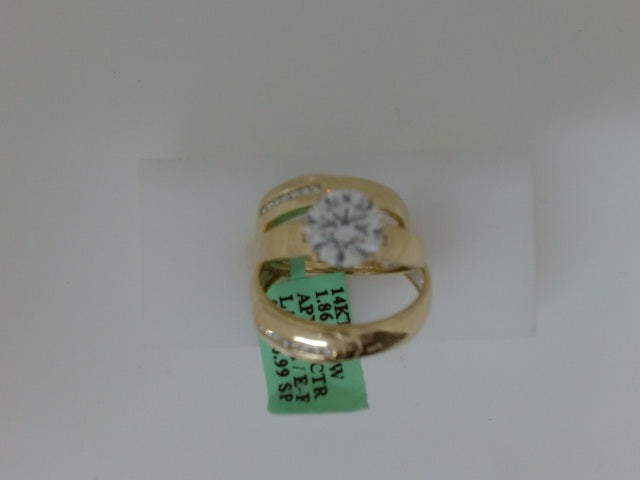 14K SET DIAMOND WEDDING RING DE LABORATORIO
