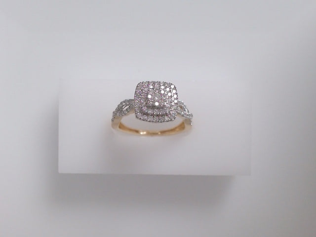 14k Yellow Gold Diamond Women's Wedding Ring 15g
