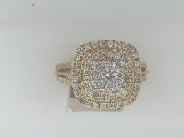 14k Yellow Gold Diamond Women's Wedding Ring 4.6g