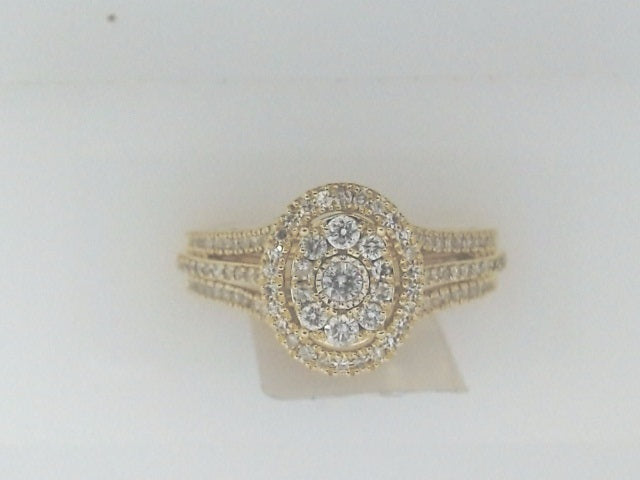 14k Yellow Gold Diamond Women's Wedding Ring 3.8g