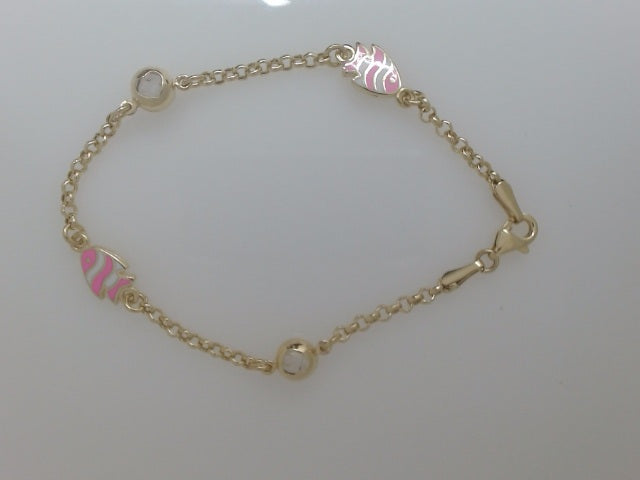 14k Yellow Gold Kid's Anklet 4.1g