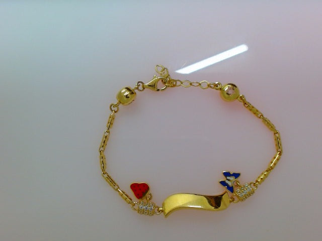 14k Yellow Gold Kid's Anklet 4.4g