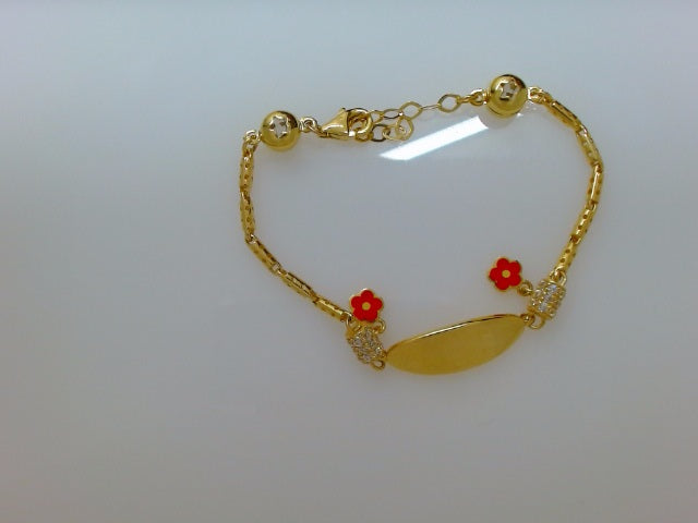 14k Yellow Gold Kid's Anklet 4.4g