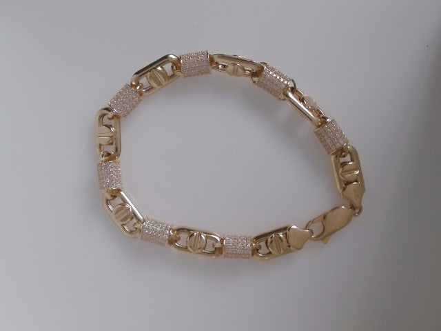 14k Yellow Gold Men's Bracelet 17.2g