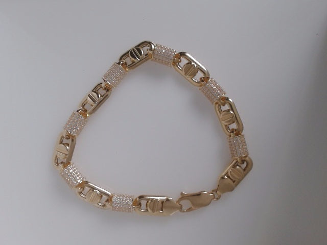 14k Yellow Gold Men's Bracelet 16g