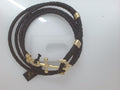 14k Yellow Gold Pulsera De Cuero 8.35g
