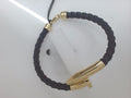 14k Yellow Gold Pulsera De Cuero 9.3g