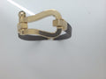 14k Yellow Gold Pulsera De Cuero 10.25g