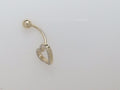 14k Yellow Gold Piercing 2g