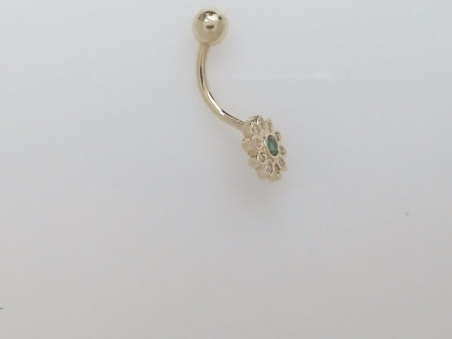 14k Yellow Gold Piercing 2g