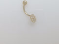 14k Yellow Gold Piercing 2g