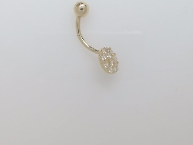 14k Yellow Gold Piercing 2g