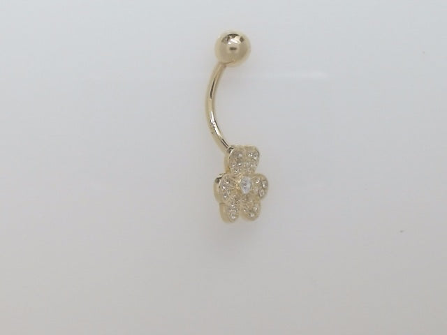 14k Yellow Gold Piercing 2g