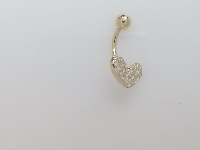 14k Yellow Gold Piercing 2g