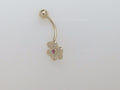 14k Yellow Gold Piercing 2g