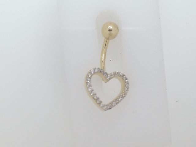 14k Yellow Gold Piercing 2g