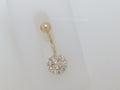 14k Yellow Gold Piercing 2g