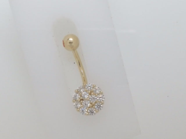 14k Yellow Gold Piercing 2g