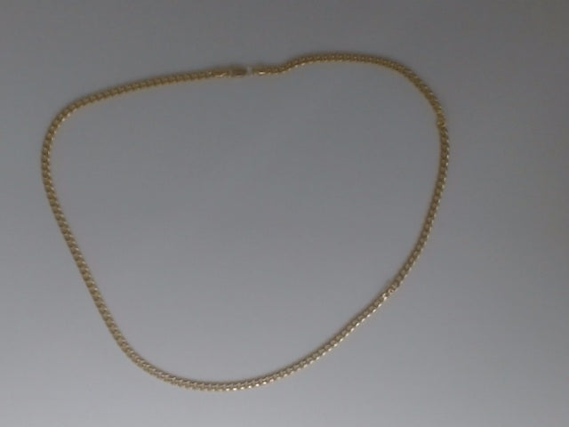 10k Yellow Gold Cadena Semisolida Cubana 8.6g