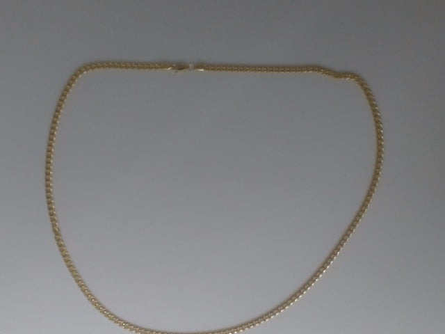 10k Yellow Gold Cadena Semisolida Cubana 9.2g