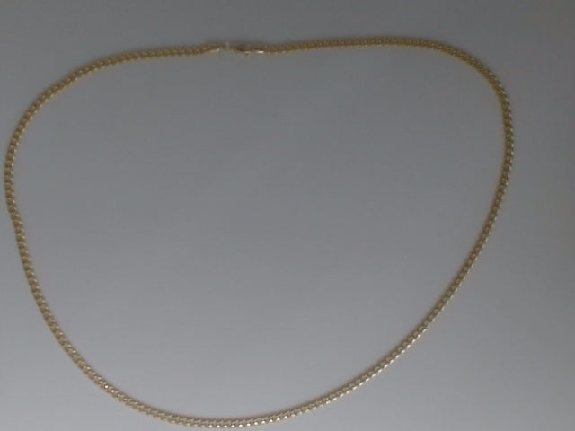 10k Yellow Gold Cadena Semisolida Cubana 10.2g
