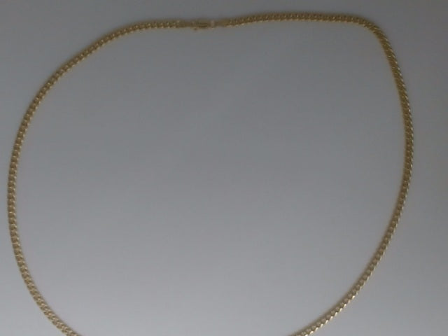 10k Yellow Gold Cadena Semisolida Cubana 10.6g