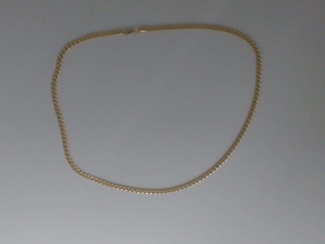 10k Yellow Gold Cadena Semisolida Cubana 7.8g