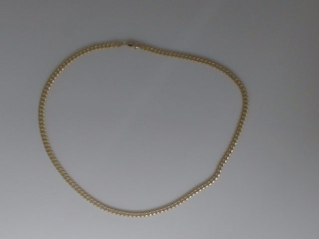 10k Yellow Gold Cadena Semisolida Cubana 9.9g