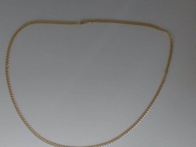 10k Yellow Gold Cadena Semisolida Cubana 10g
