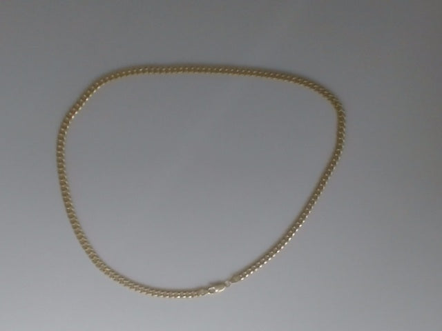 10k Yellow Gold Cadena Semisolida Cubana 9.8g