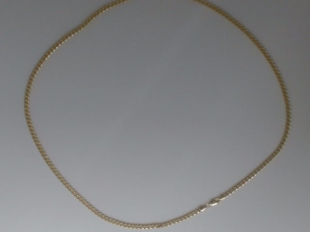 10k Yellow Gold Cadena Semisolida Cubana 10.3g