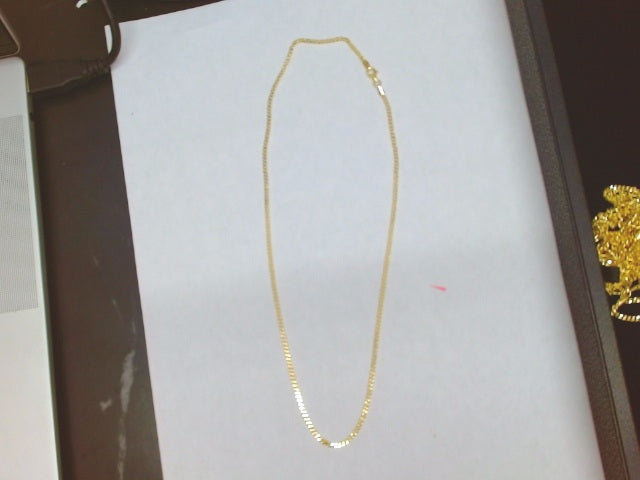 10k Yellow Gold Cadena Semisolida Cubana 2.7g