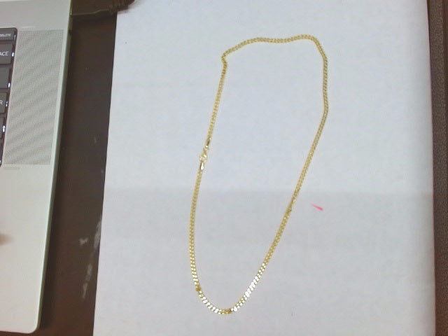 10k Yellow Gold Cadena Semisolida Cubana 4.4g
