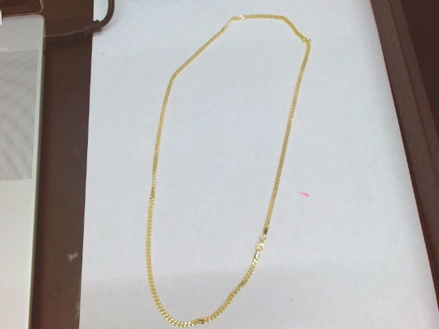 10k Yellow Gold Cadena Semisolida Cubana 5.2g