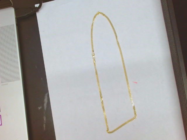 10k Yellow Gold Cadena Semisolida Cubana 4.4g