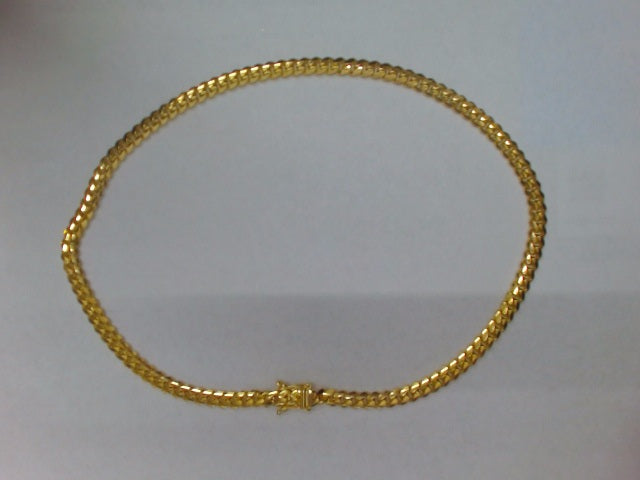 10k Yellow Gold Cadena Cubana Solida Fabrica 45.4g