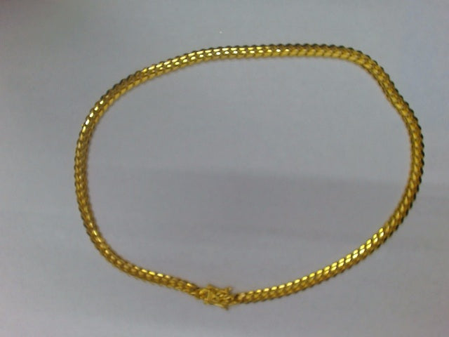 10k Yellow Gold Cadena Cubana Solida Fabrica 46.7g